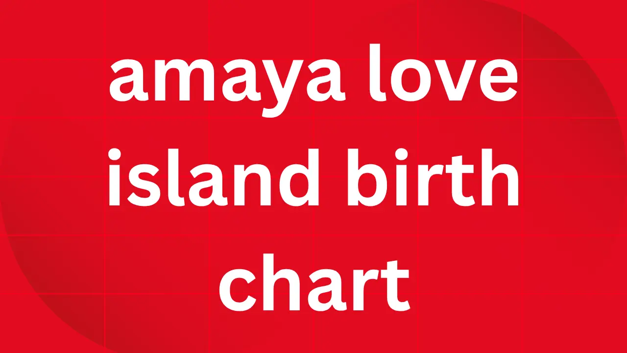 amaya love island birth chart