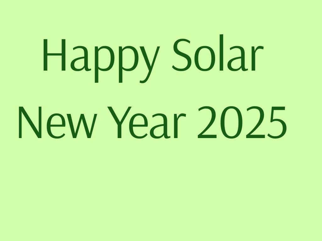 Happy Solar New Year 2025