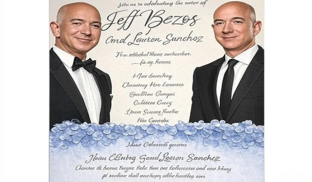 jeff bezos and lauren sanchez wedding invitation