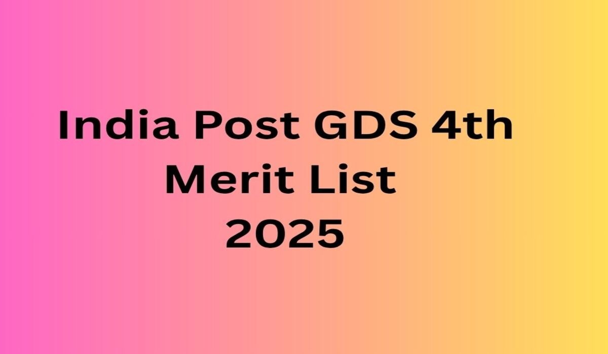 india post gds 4th merit list