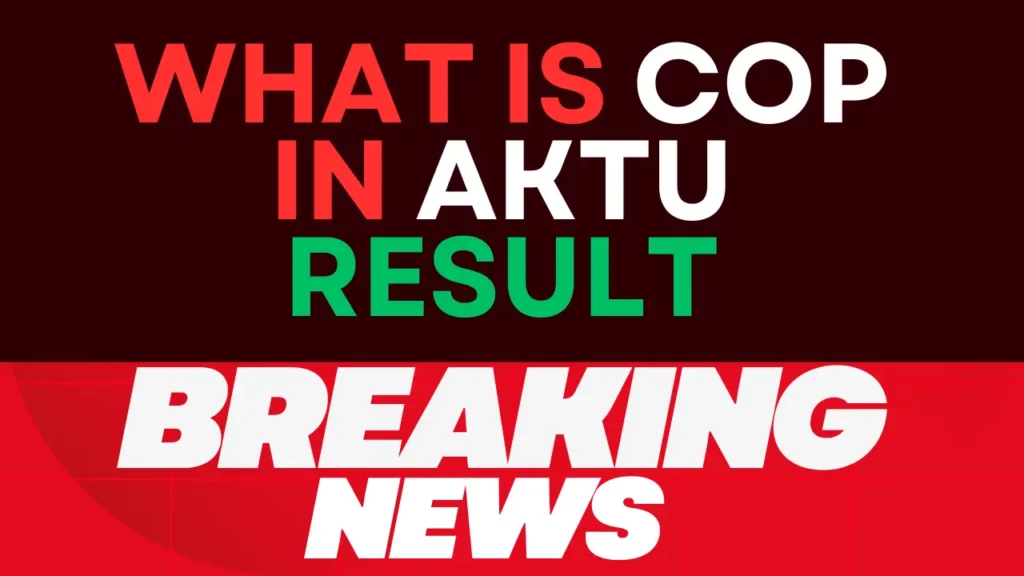 what is cop in aktu result